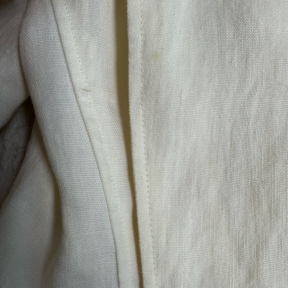 Vintage 90s Ralph Lauren Blue Label 100% White Linen Made in Italy Blazer Jacket - Picture 14 of 16